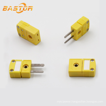 custom industrial waterproof k typ female and male thermocouple connector plug